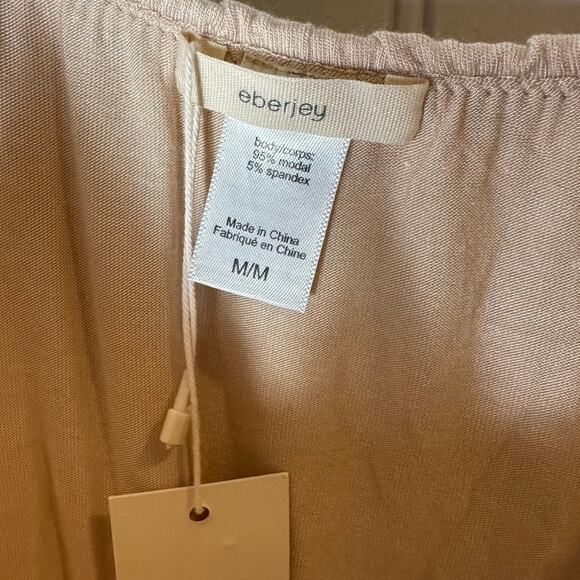 Eberjey Ivy Flounce Teddy Pink Tint Romper - Picture 5 of 6